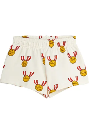 Mini Rodini Medals Aop Sweatshorts Bottoms Shorts Cream