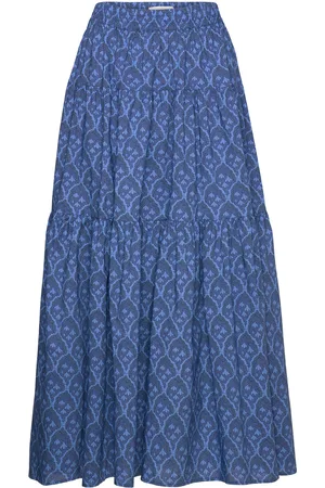 Lollys Laundry Sunsetll Maxi Skirt Pitkä Hame Blue