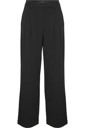 MSCH Mschhenrika Hw Pants Bottoms Trousers Wide Leg Black