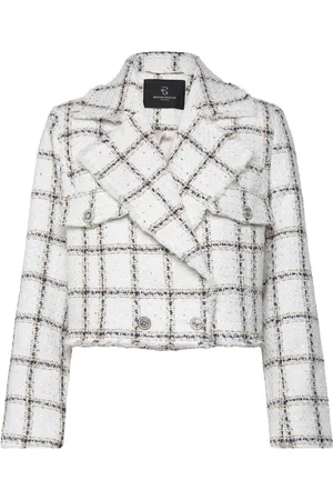 Bruuns Bazaar Azollabbnanya Short Blazer Blazers BouclÉ Blazers White