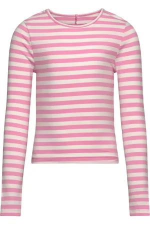 ONLY Kogheidi L/S Short Cut Out Top Box Jrs Tops T-shirts Long-sleeved T-shirts Pink
