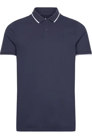 Hollister Hco. Guys Knits Tops Knitwear Short Sleeve Knitted Polos Navy