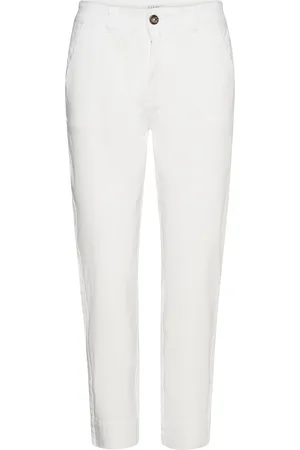 Claire Woman Thareza - Trousers Bottoms Trousers Chinos White
