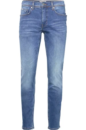 Lindbergh Tapered Fit Superflex Jeans Bottoms Jeans Tapered Blue