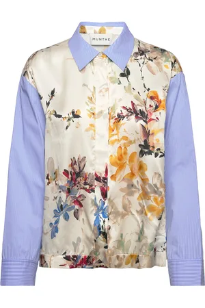 Munthe Morocco Tops Shirts Long-sleeved Blue