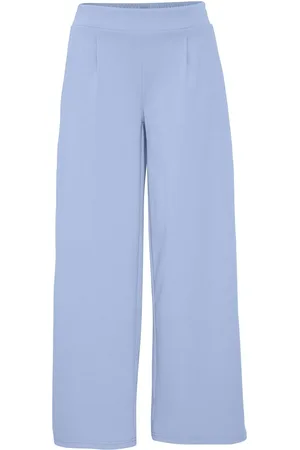 Ichi Ihkate Sus Long Wide Pa2 Bottoms Trousers Wide Leg Blue