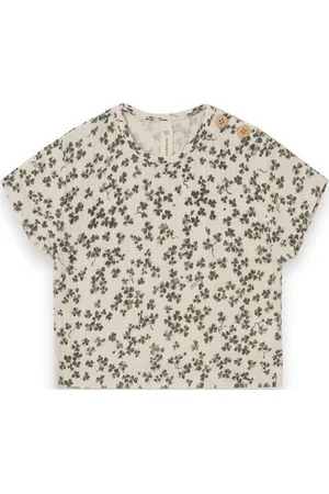 garbo&friends Muslin Baby Top Tops T-shirts Short-sleeved Cream