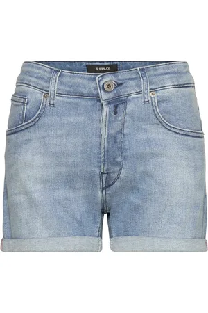 Replay Anyta Shorts C-Stretch Bottoms Shorts Denim Shorts Blue