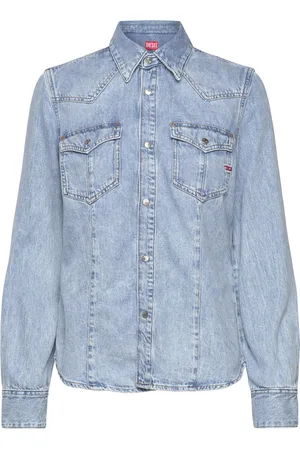 Diesel De-Waves Shirt Tops Shirts Long-sleeved Blue