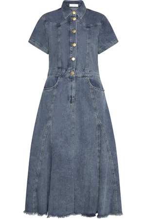 Coster Copenhagen Denim Dress Polvipituinen Mekko Blue