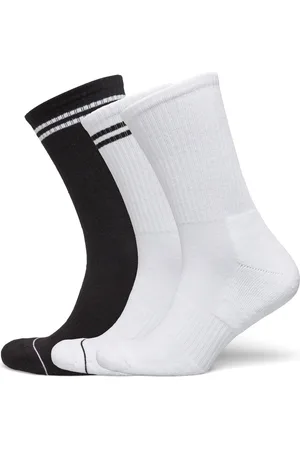 Lindex Sock 3 P Sport Rib Terry Sole Lingerie Socks Regular Socks White