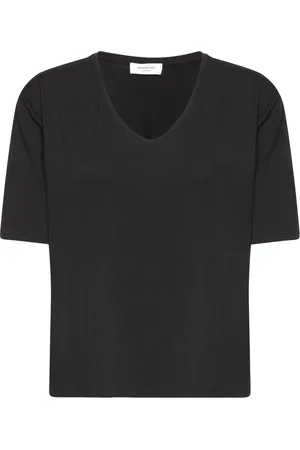 Rosemunde Rwbiarritz Ss V-Neck T-Shirt Tops T-shirts & Tops Short-sleeved Black