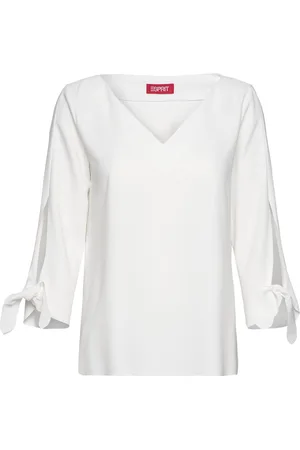 ESPRIT Blouses Woven Tops Blouses Long-sleeved White