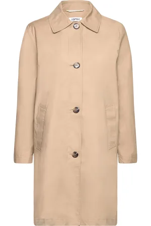 ESPRIT Coats Woven Ohut Pitkä Takki Beige