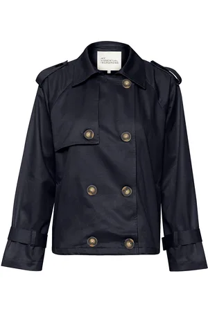 My Essential Wardrobe Miramw Short Trenchcoat Trenssi Takki Blue