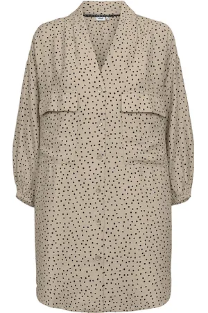 Numph Nudani Long Shirt Tops Shirts Long-sleeved Beige