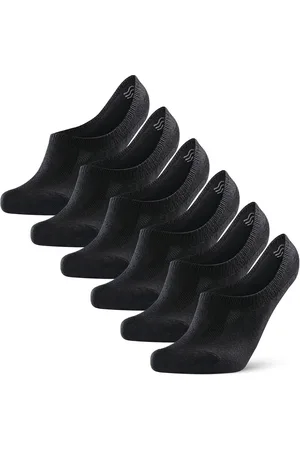 DANISH ENDURANCE No-Show Bamboo Socks 6-Pack Sport Socks Footies-ankle Socks Black