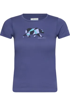 Columbia Mission Lake Short Sleeve Graphic Shirt Sport T-shirts Short-sleeved Purple
