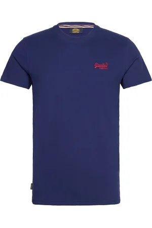 Superdry Essential Logo Emb Tee Tops T-shirts Short-sleeved Blue