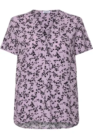 ESPRIT Blouses Woven Tops Blouses Short-sleeved Purple