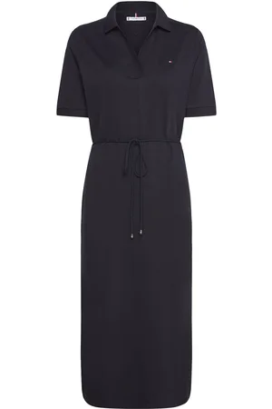 Tommy Hilfiger Opn Plkt Lyll Polo Drs Waist Dtl Polvipituinen Mekko Navy