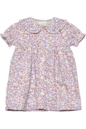 EN FANT Dress Woven Aop Dresses & Skirts Dresses Casual Dresses Short-sleeved Casual Dresses Pink