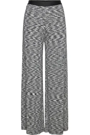 Mads Norgaard 2X2 Cotton Space Veran Pants Bottoms Trousers Wide Leg Black
