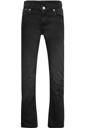 Mads Norgaard Washed Black / Black Jagino Pants Bottoms Jeans Regular Jeans Black