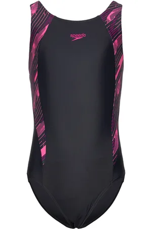 Speedo Girls Hyperboom Splice Muscleback Sport Swimsuits Navy