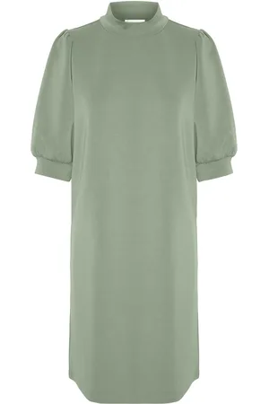My Essential Wardrobe Ellemw Puff Dress Polvipituinen Mekko Green