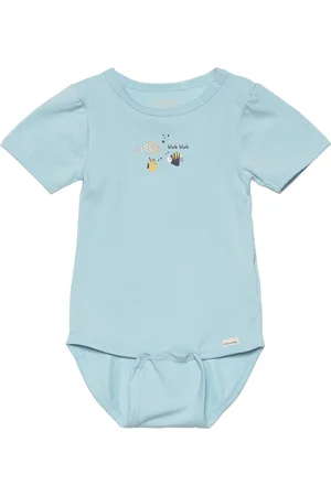 Minymo Body Ss Bodies Short-sleeved Blue