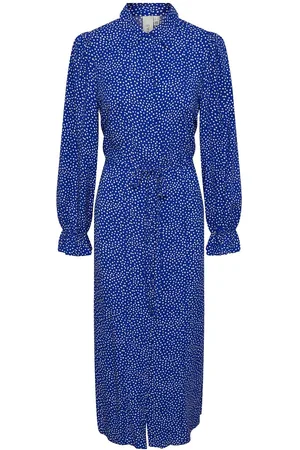 Y.A.S Malvina Ls Long Shirt Dress - Pb Dresses Shirt Dresses Blue