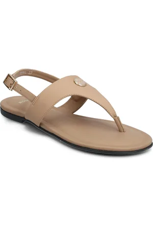 HUGO BOSS Millie_Thong_Na Matalapohjaiset Sandaalit Beige