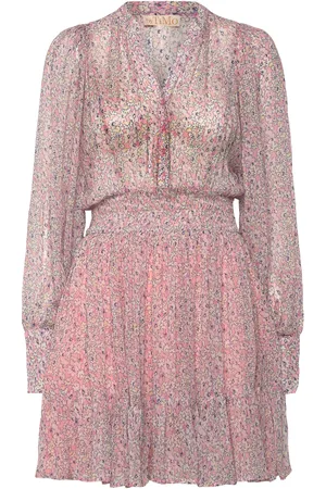 by Ti Mo Georgette Mini Dress Designers Short Dress Pink