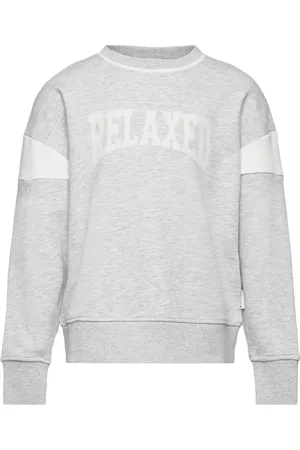 TOM TAILOR Over Printed Sweatshirt Tops Sweat-shirts & Hoodies Sweat-shirts Grey