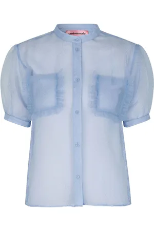 Custommade Cam Tops Shirts Short-sleeved Blue