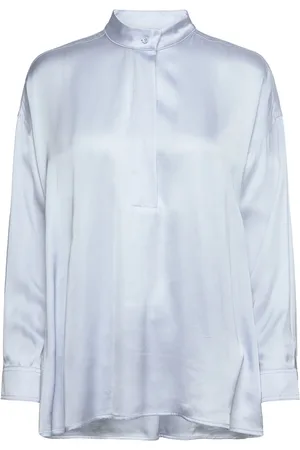 ESPRIT Blouses Woven Tops Blouses Long-sleeved Blue