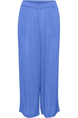Kaffe Kadacia Amber Pants Bottoms Trousers Wide Leg Blue