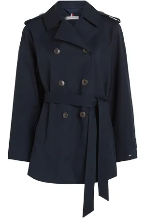 Tommy Hilfiger Cotton Short Trench Trenssi Takki Navy