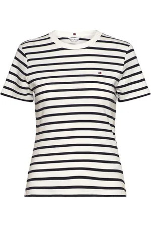 Tommy Hilfiger Slim Cody C-Nk Ss Tops T-shirts & Tops Short-sleeved Navy