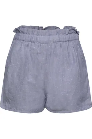 Creamie Shorts Chambray Dot Bottoms Shorts Blue