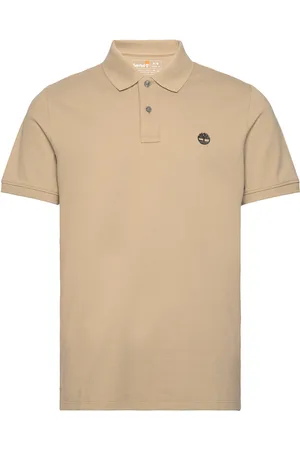 Timberland Millers River Pique Short Sleeve Polo Lemon Pepper Designers Polos Short-sleeved Beige