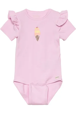 Minymo Body Ss Bodies Short-sleeved Pink