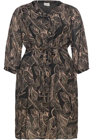 ONLY Carbetsey 3/4 Shirt Blk Dress Aop Polvipituinen Mekko Black