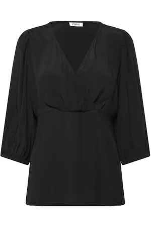 ESPRIT Blouses Woven Tops Blouses Long-sleeved Black