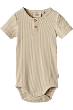 WHEAT Body S/S Magnus Bodies Short-sleeved Beige
