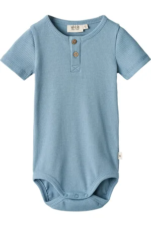 WHEAT Body S/S Magnus Bodies Short-sleeved Blue