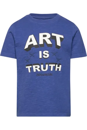 Zadig & Voltaire Short Sleeves Tee-Shirt Tops T-shirts Short-sleeved Blue