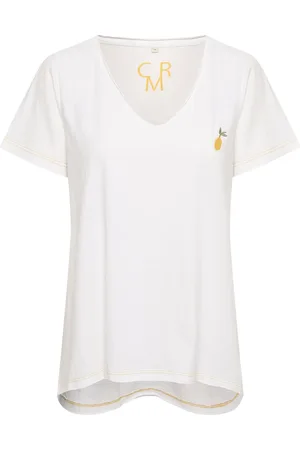 Cream Cridiana T-Shirt Tops T-shirts & Tops Short-sleeved White