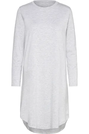 URBAN QUEST Women Bamboo Longsleeved Night Dress Yöpaita Grey